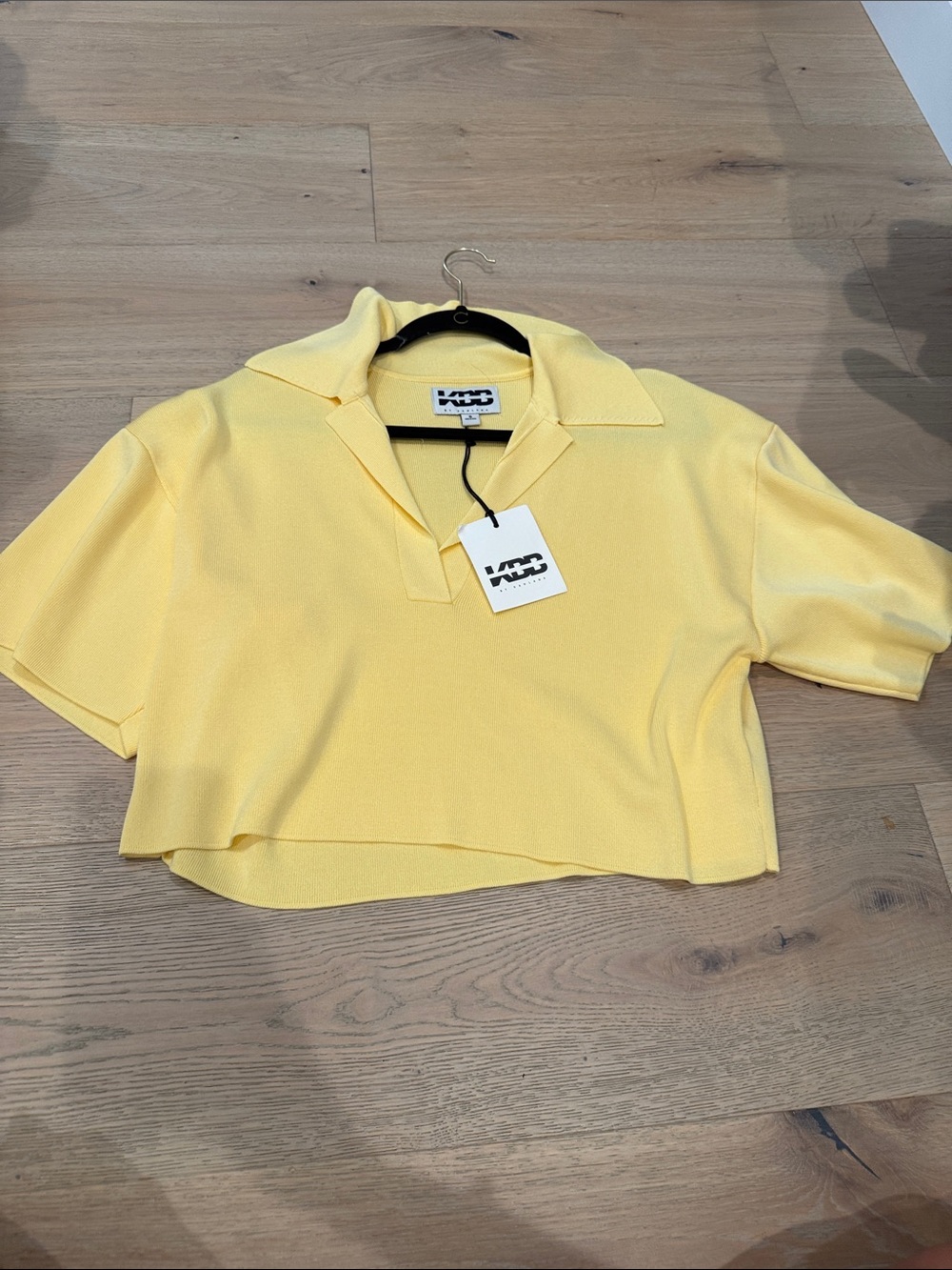 KBC by Kahlana oversized Zara like vibes yellow crop top small new with tag
